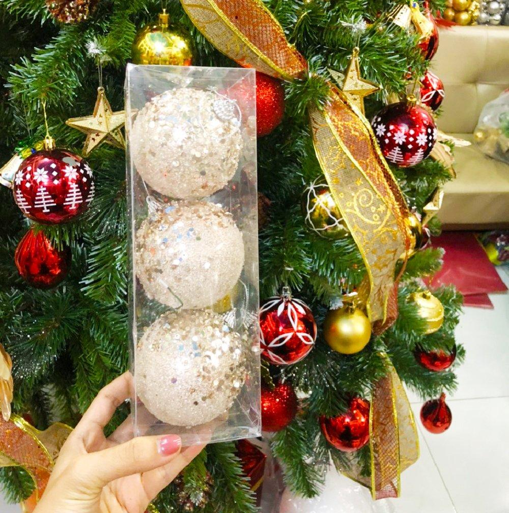Châu trang trí nhiều loại 8cm trang trí noel
