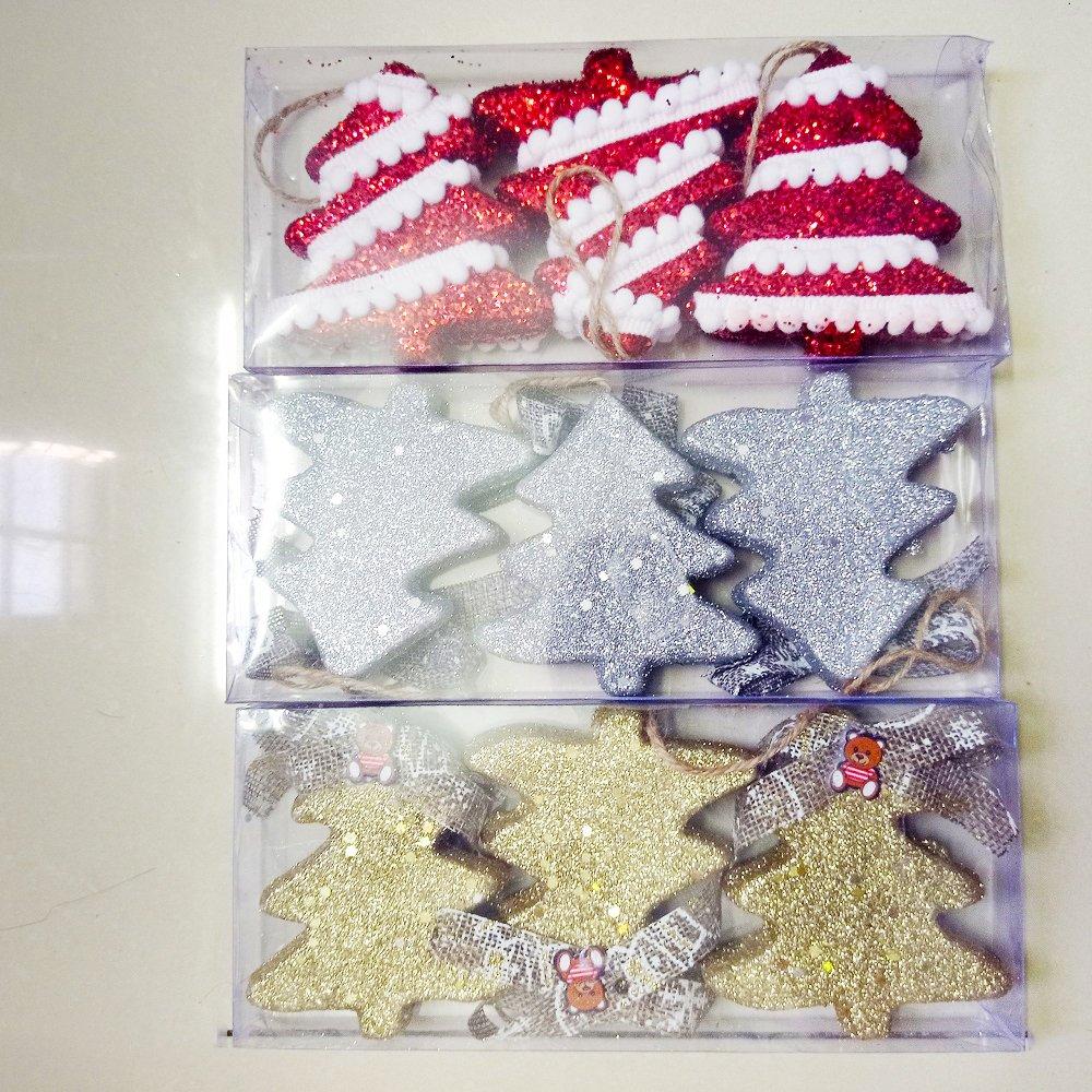 hộp thông phủ kim tuyến treo trang trí noel