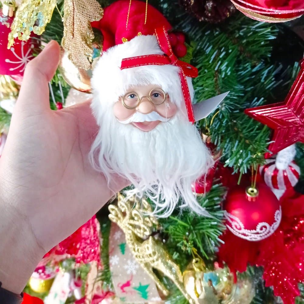 Đầu ông già noel treo trang trí noel