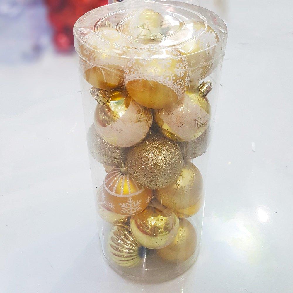 Hộp châu vàng họa tiết trang trí noel