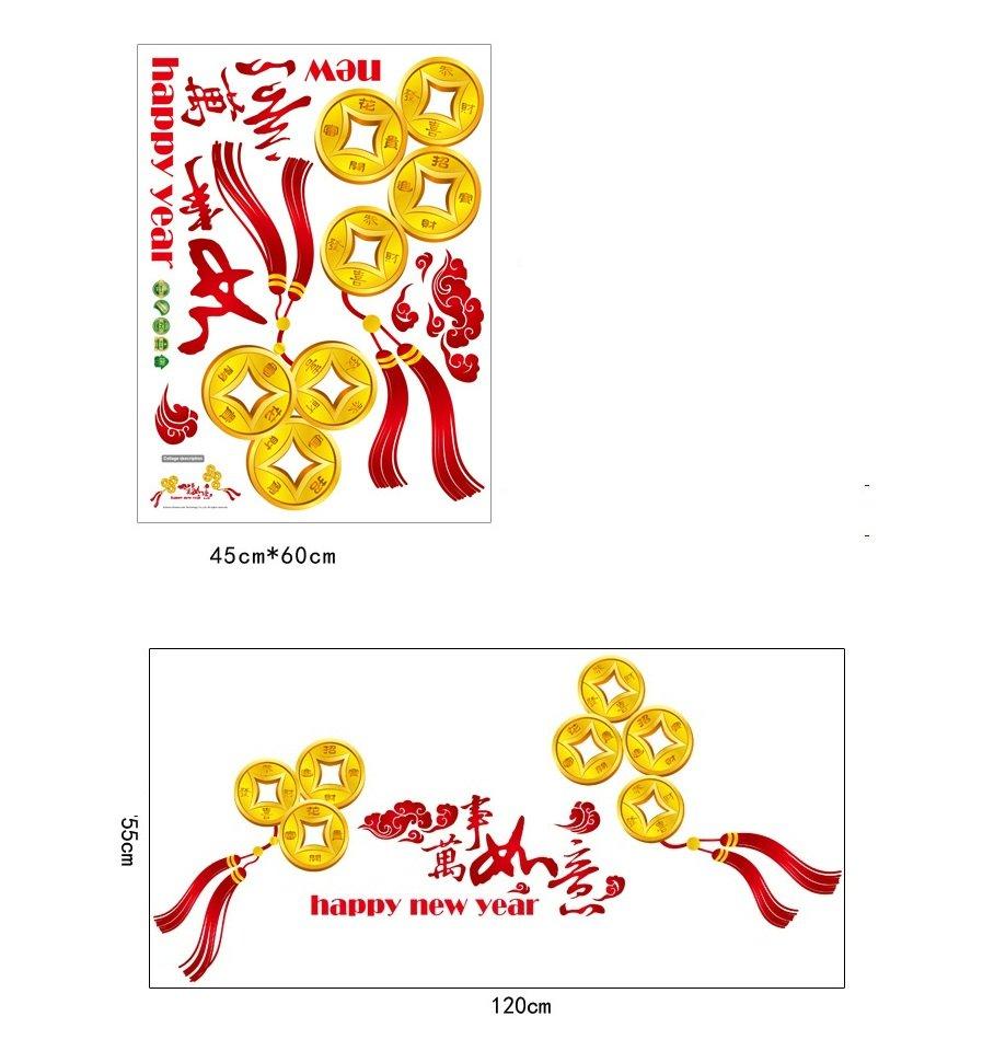 Decal tết đồng tiền vàng 2