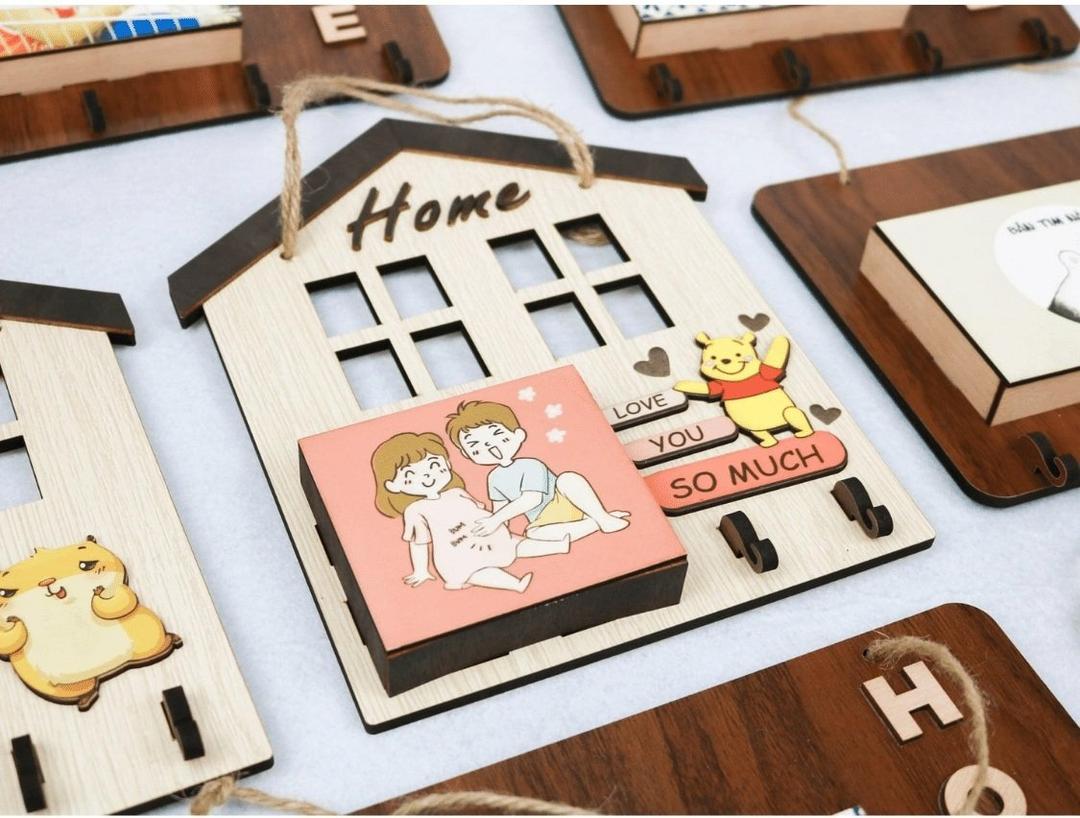 Bảng treo handmade Home love you so much