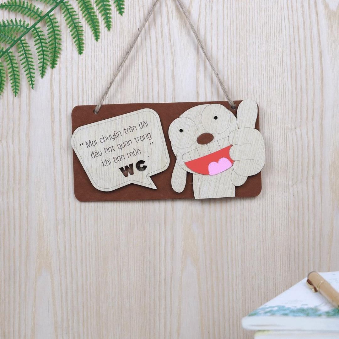 Bảng Gỗ Handmade Treo Tường Hình trái tim Love Couple