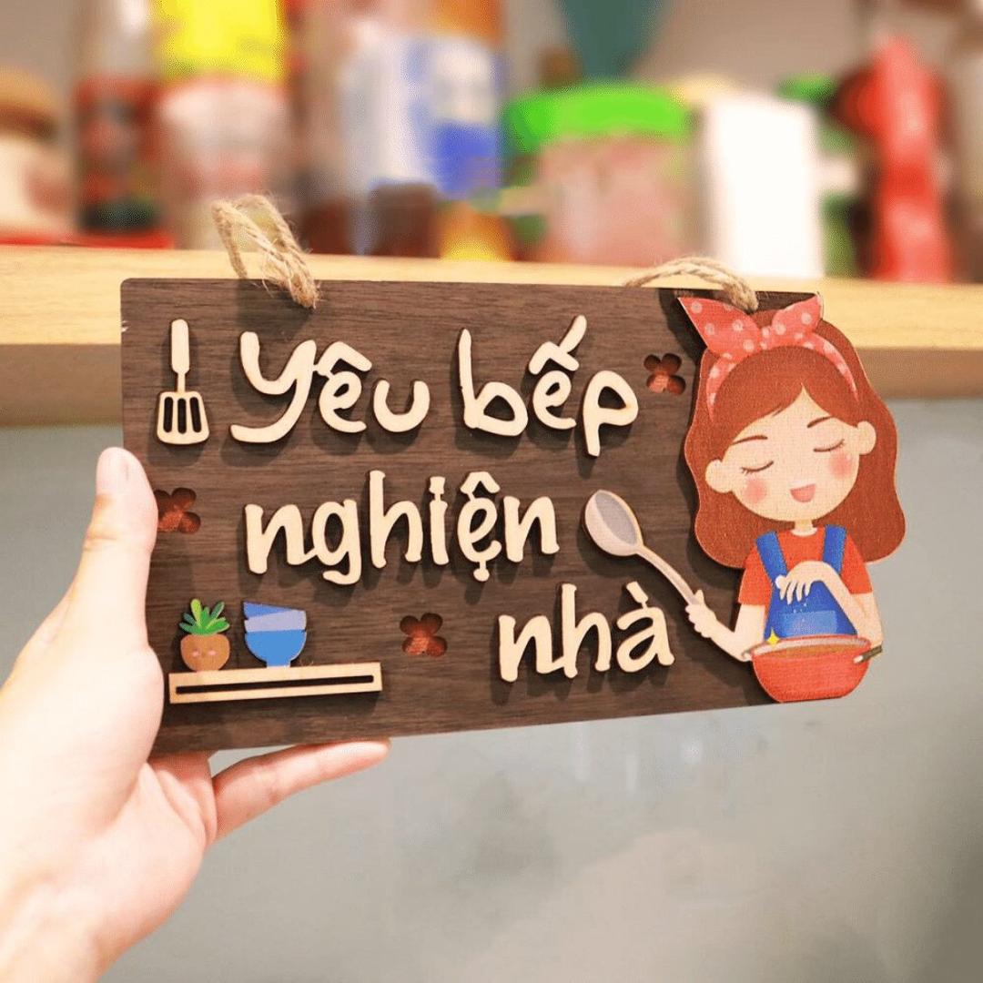 Bảng Gỗ Handmade Treo Tường Hình trái tim Love Couple