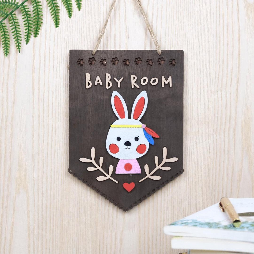 Bảng gỗ handmade trang trí nhà Bé thỏ baby room