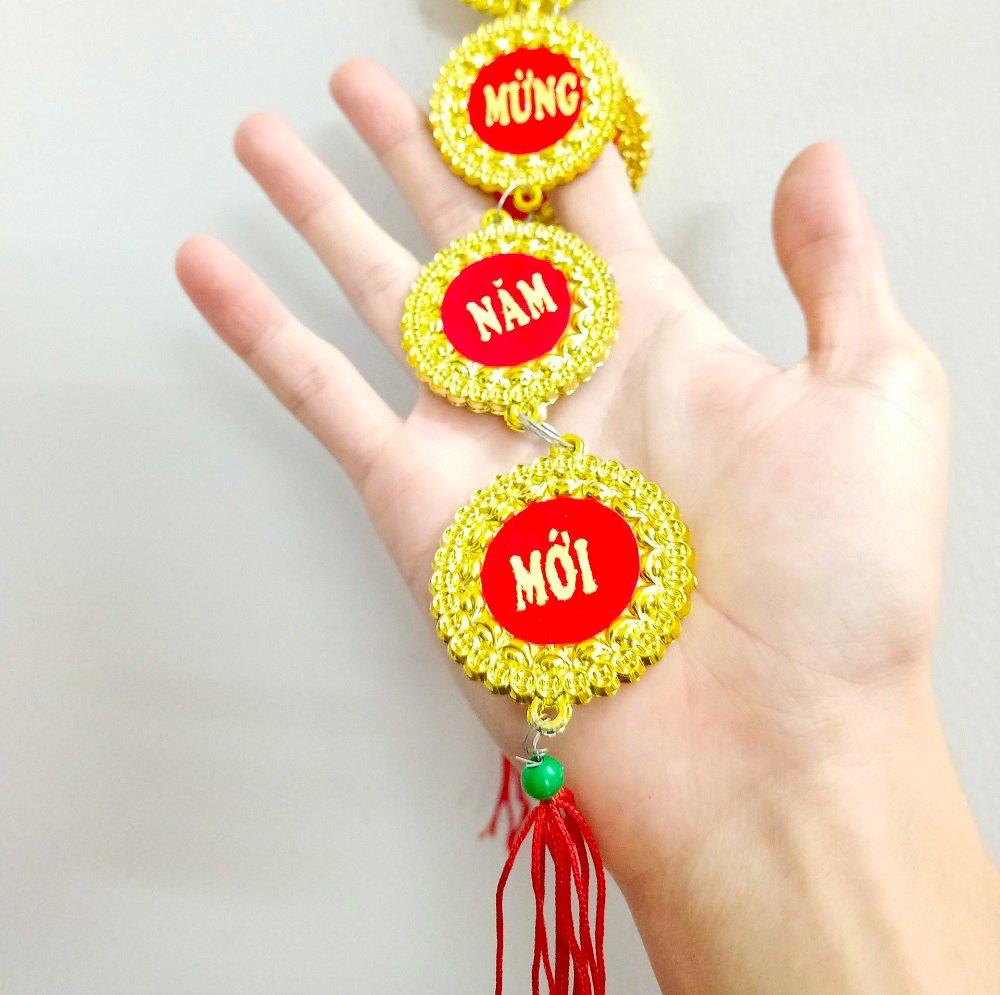 Dây lộc treo Đồng tiền vàng Chúc mừng năm mới 01
