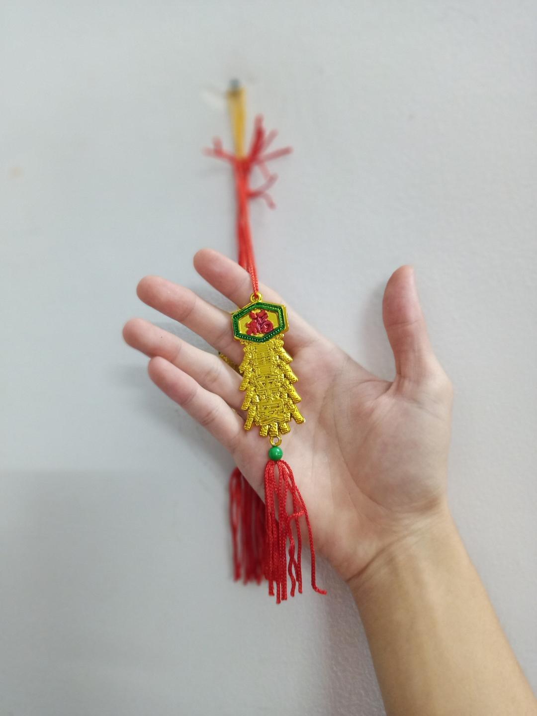 Dây lộc treo pháo bông vàng mini 02