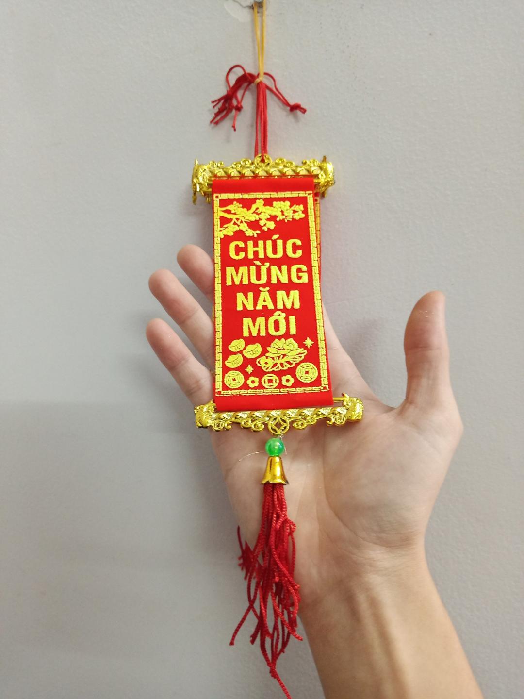 Liễn Mini Hoa Mai Vàng Chúc mừng năm mới
