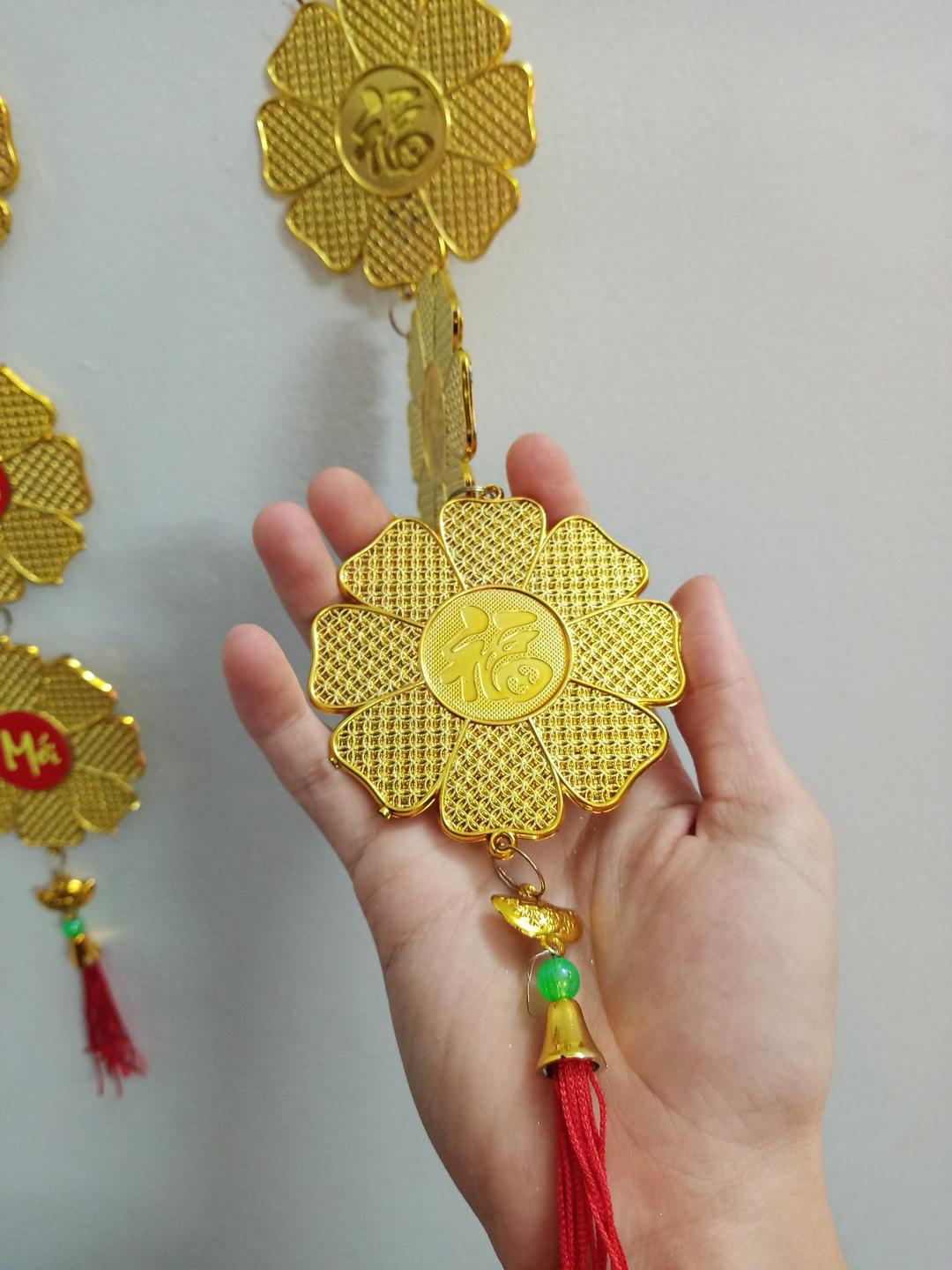 Lộc treo trang trí tết Bông mai đồng tiền vàng 26