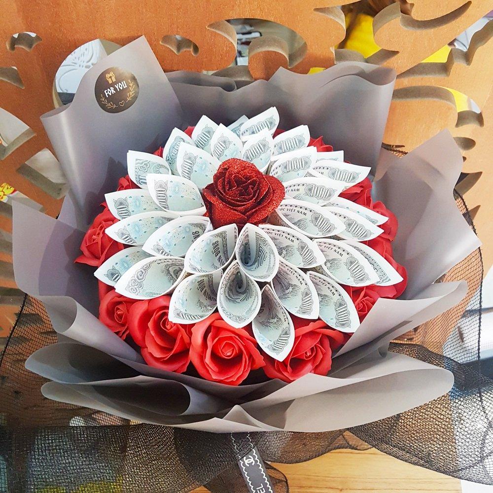 Bó hoa sáp thơm đồng tiền