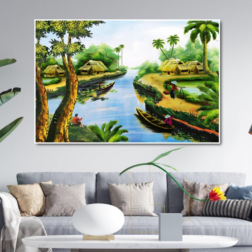 Tranh treo tường dòng sông quê hương 3