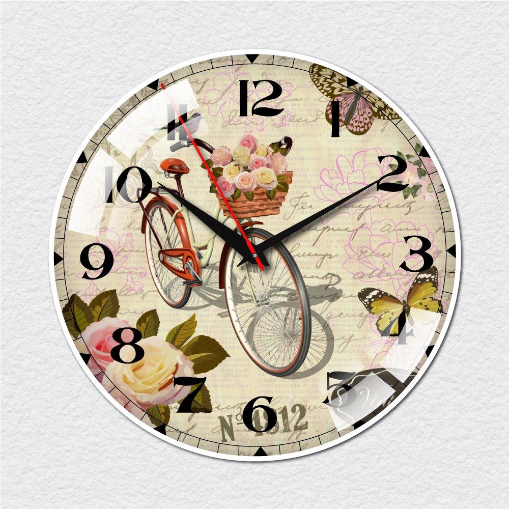 Đồng hồ vintage giỏ xe đạp hoa