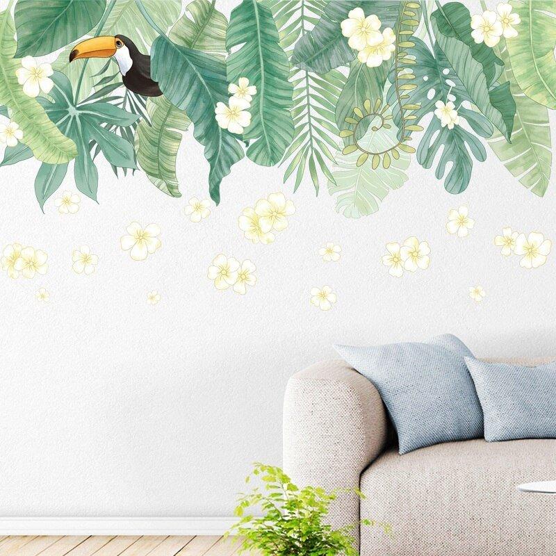 Decal dán tướng lá xanh và chim tucan (4)