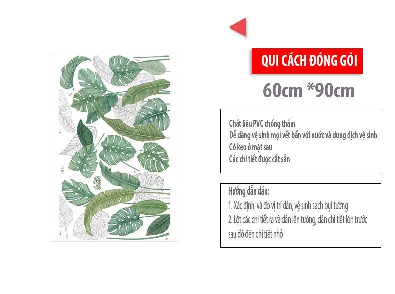 Decal dán tướng lá xanh 2