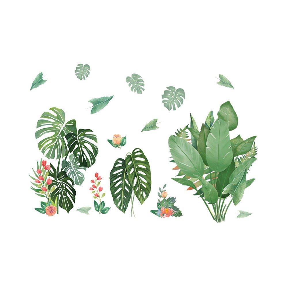 Decal dán tường bụi lá xanh 2
