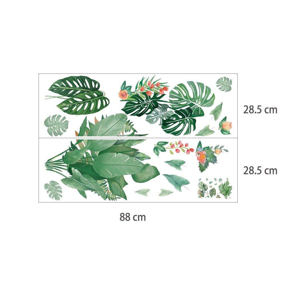 Decal dán tường bụi lá xanh 2