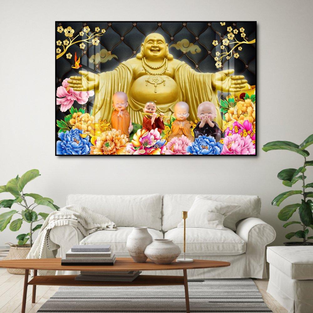 Tranh Treo Tường Phật Di Lặc Và Chú Tiểu