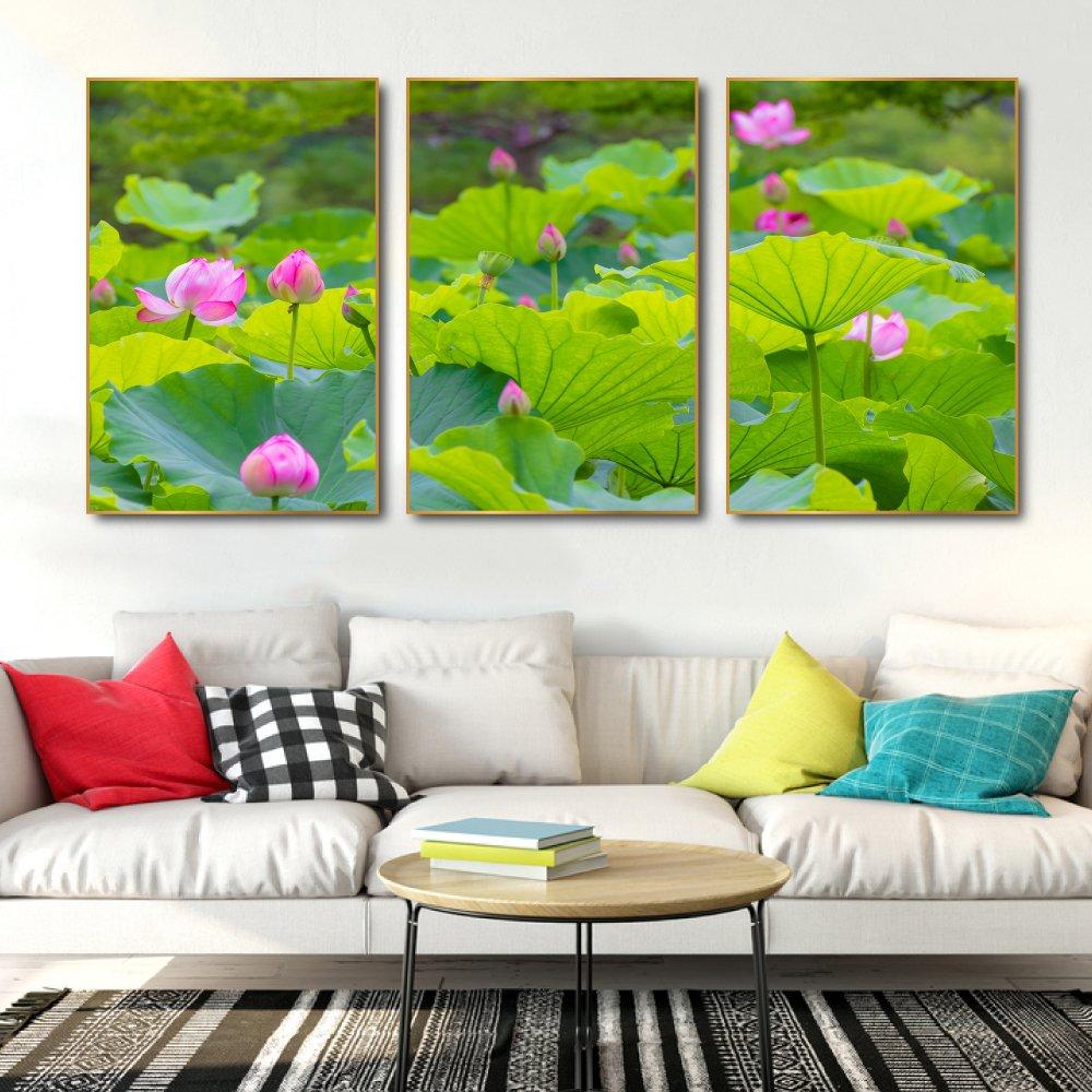 Tranh treo tường hồ sen hồng 5