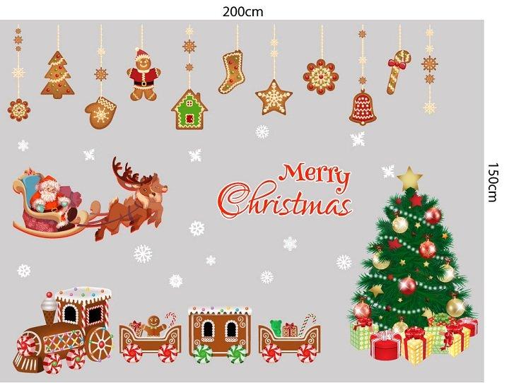 Combo Decal Trang Trí Noel Cảnh Đêm Giáng Sinh
