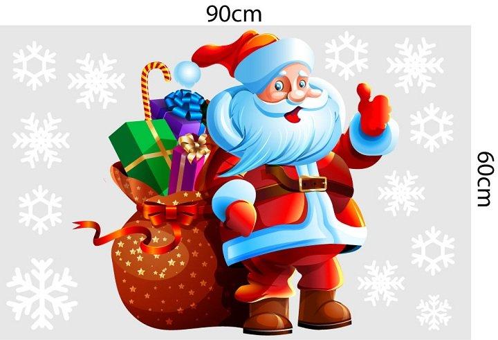 Combo decal trang trí noel ông già noel phát quà