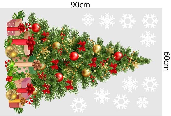 Combo decal trang trí noel ông già noel phát quà
