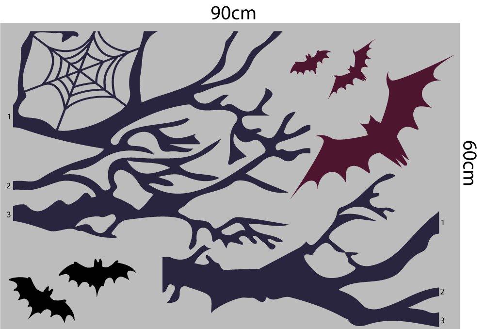 Combo decal trang trí Halloween combo bí ngô và bóng ma 05