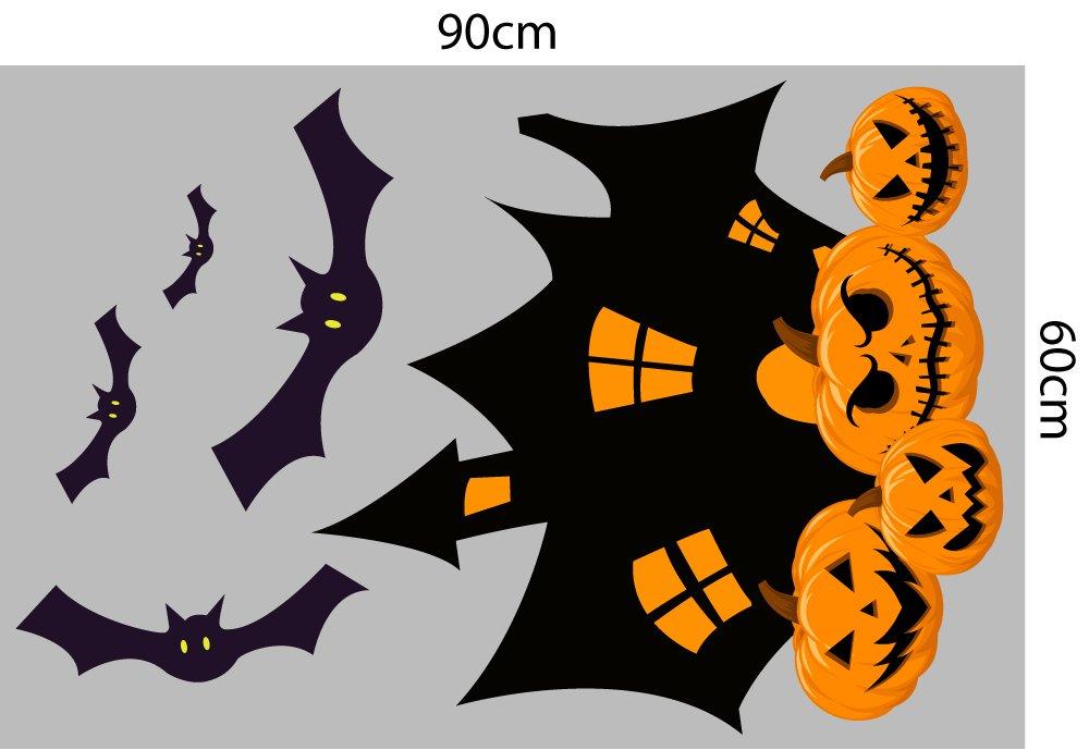 Decal dán tường Halloween combo thây ma đáng sợ