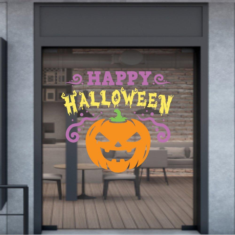 Decal trang trí halloween bí ngô kì quái 3