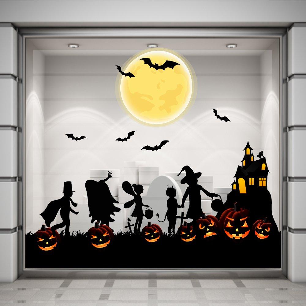 Decal trang trí Halloween combo Đêm đáng sợ 01