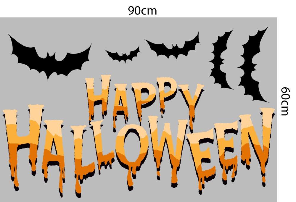 Decal trang trí Halloween combo phù thủy bóng ma 02