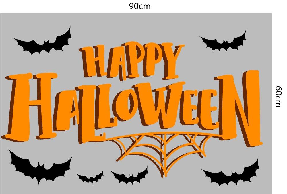 Decal trang trí Halloween combo phù thủy bóng ma