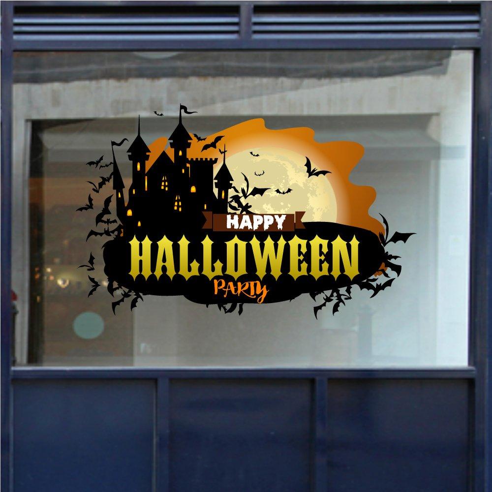 Decal trang trí halloween lâu đài kinh hoàng