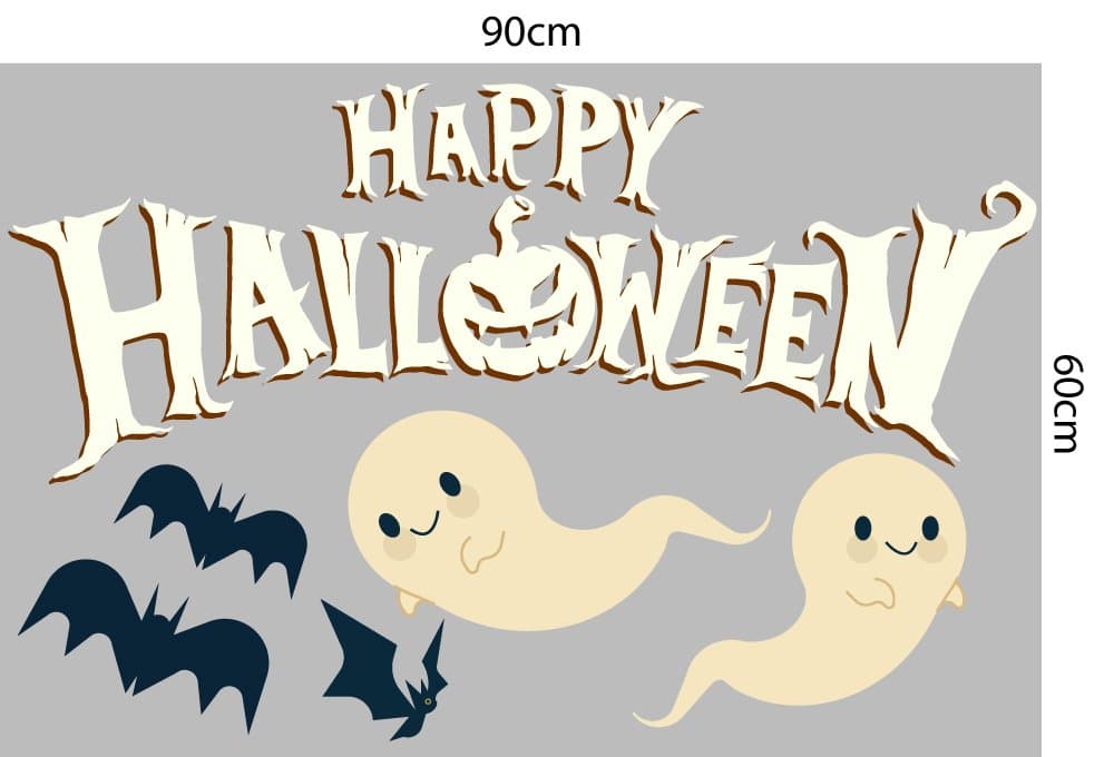 Decal trang trí Halloween lễ hội bóng ma