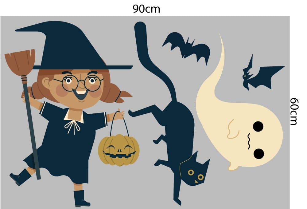 Decal trang trí Halloween lễ hội bóng ma