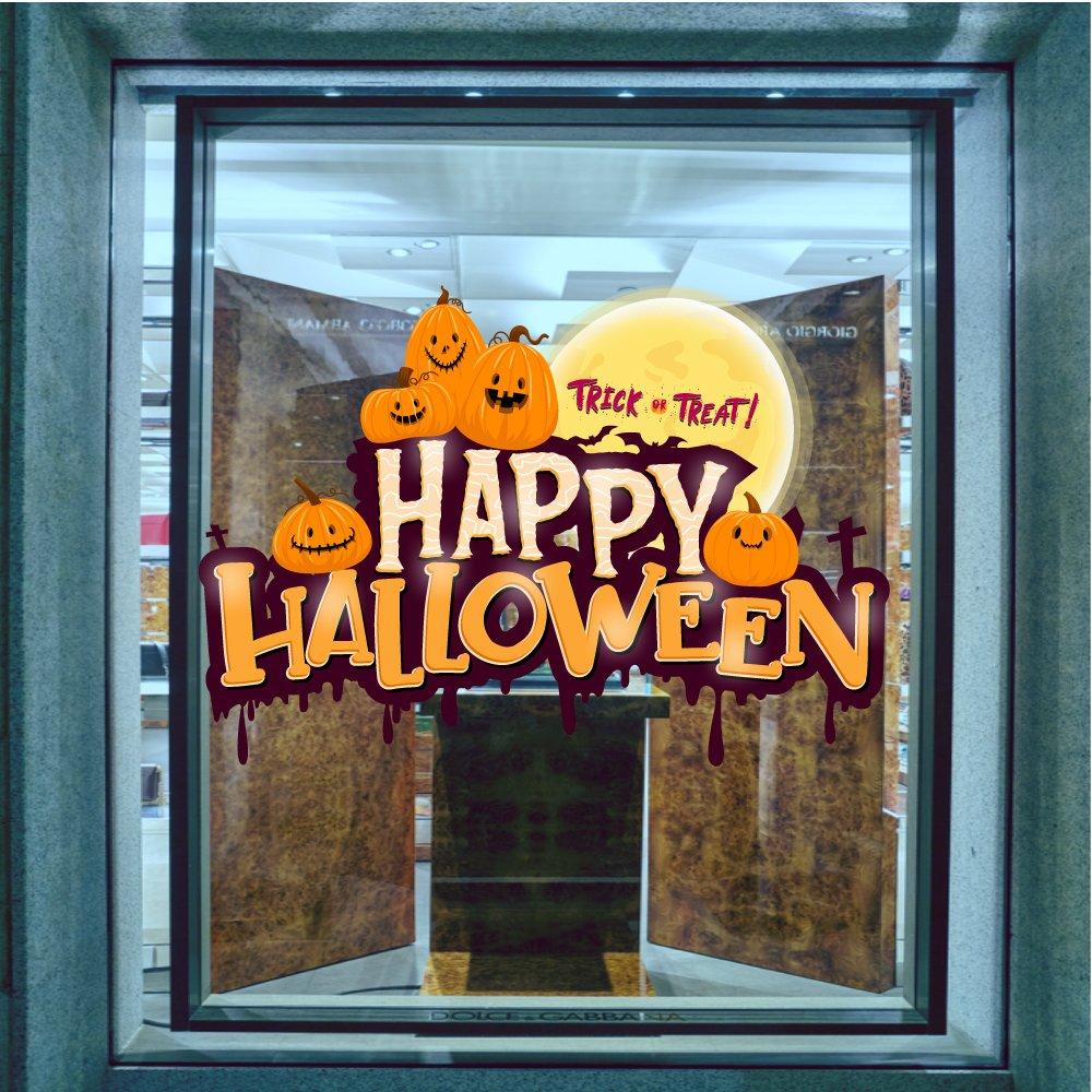 Decal trang trí halloween trick or treat