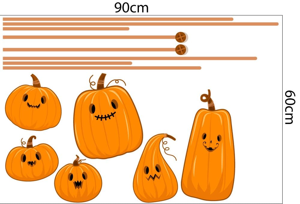 Decal trang trí Halloween combo nghĩa trang đáng sợ