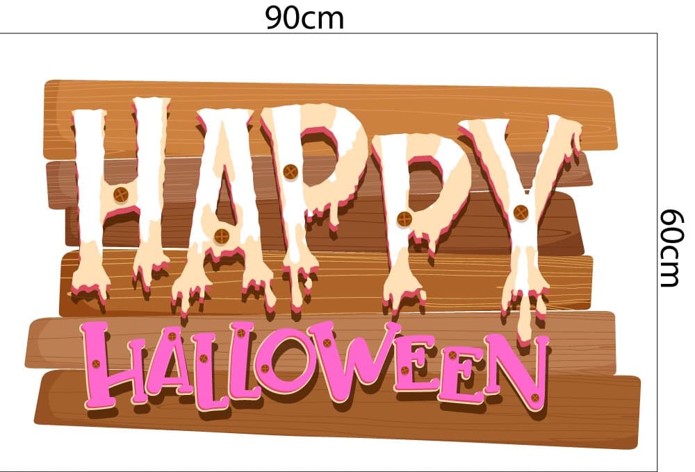 Decal trang trí Halloween combo nghĩa trang đáng sợ