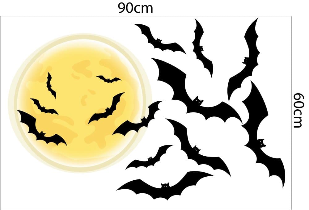 Decal trang trí Halloween combo nghĩa trang đáng sợ