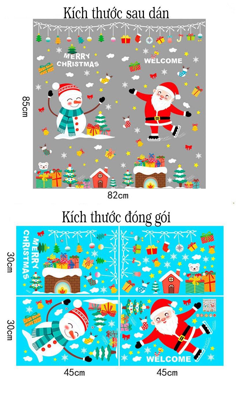 Decal trang trí noel không khí giáng sinh 2