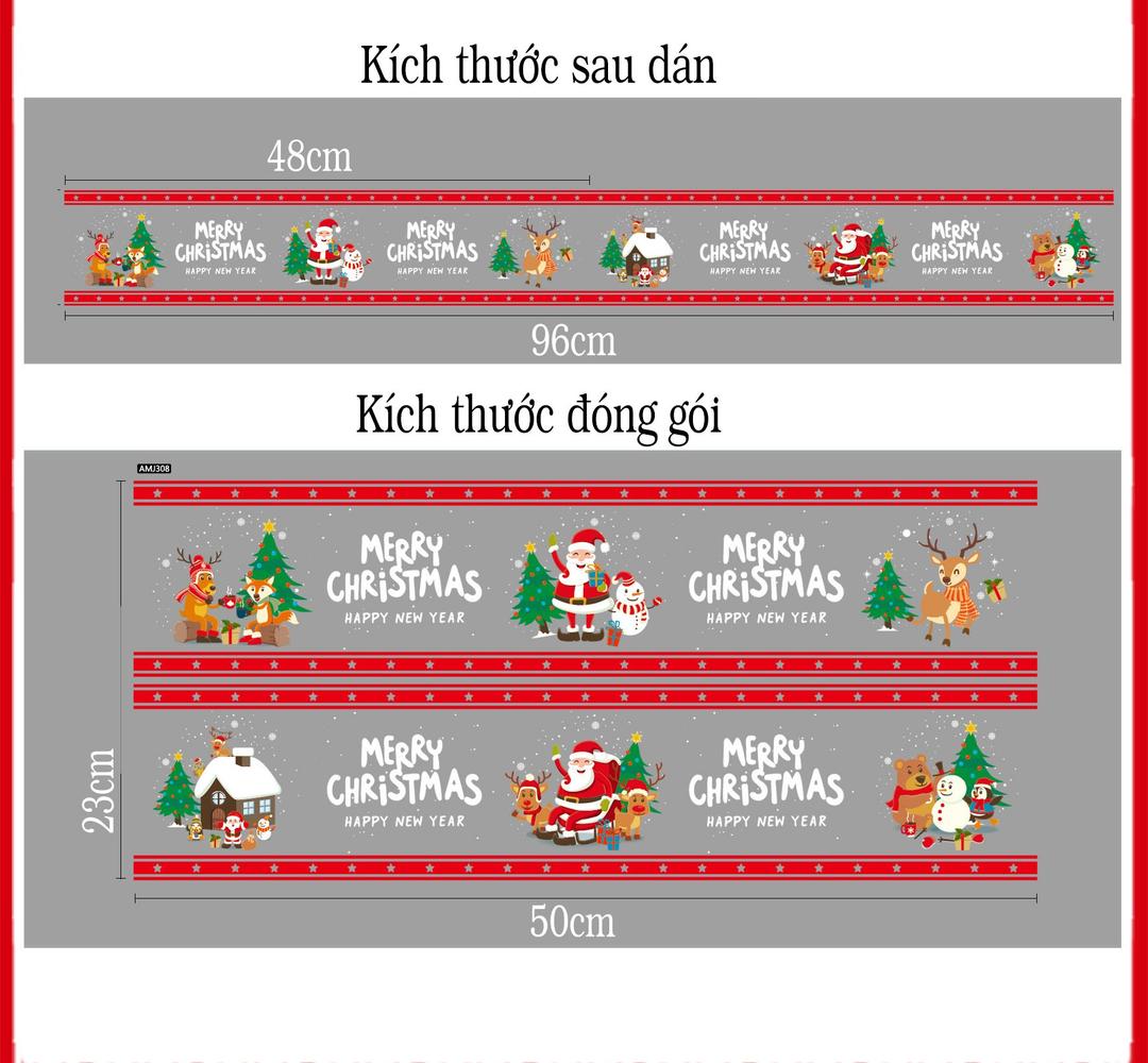 Decal trang trí noel không khí giáng sinh