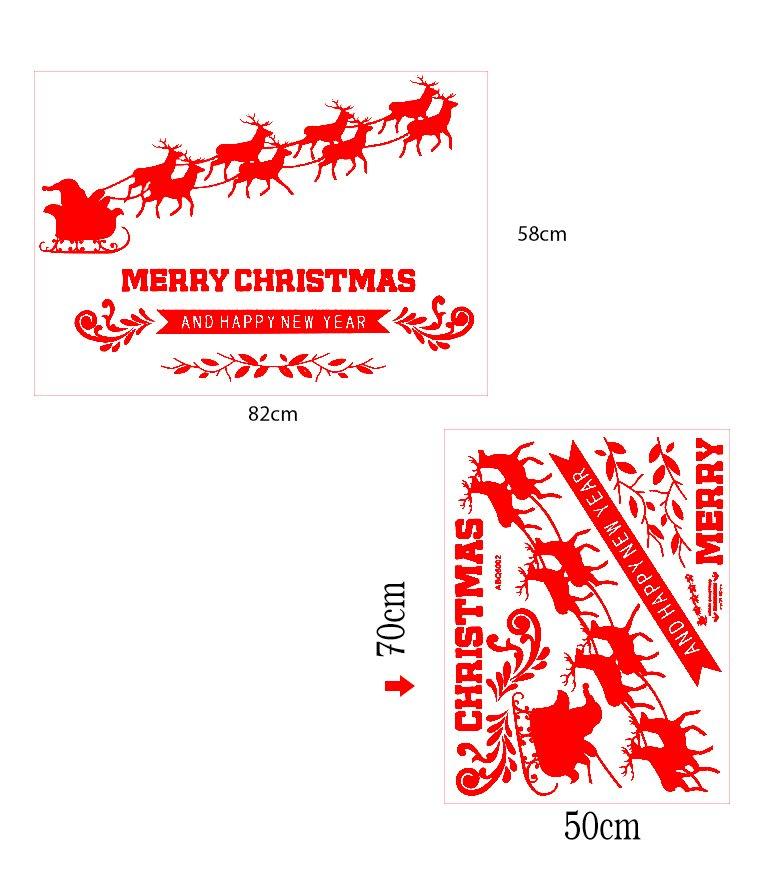 Decal trang trí noel tuần lộc đỏ phát quà