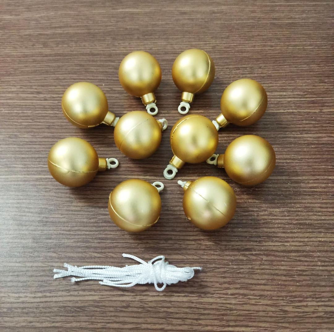 Set 10 Quả châu mờ trang trí noel