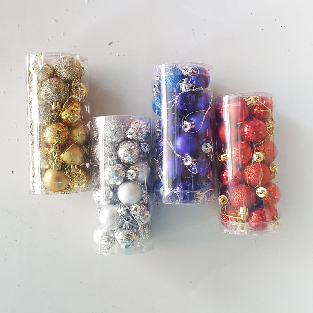Hộp quả châu mini trang trí noel 3 li