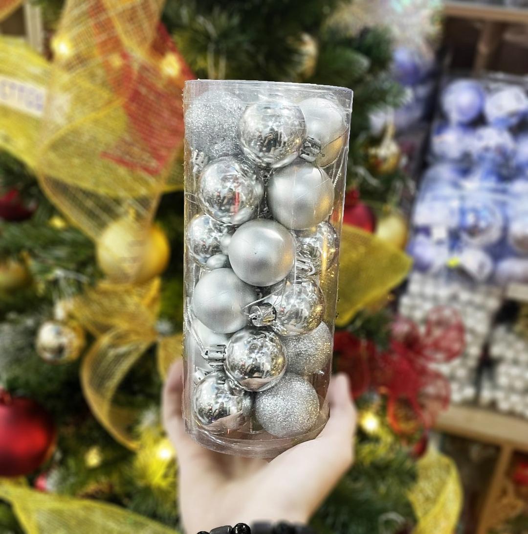 Hộp Quả Châu Mini Trang Trí Noel 4cm