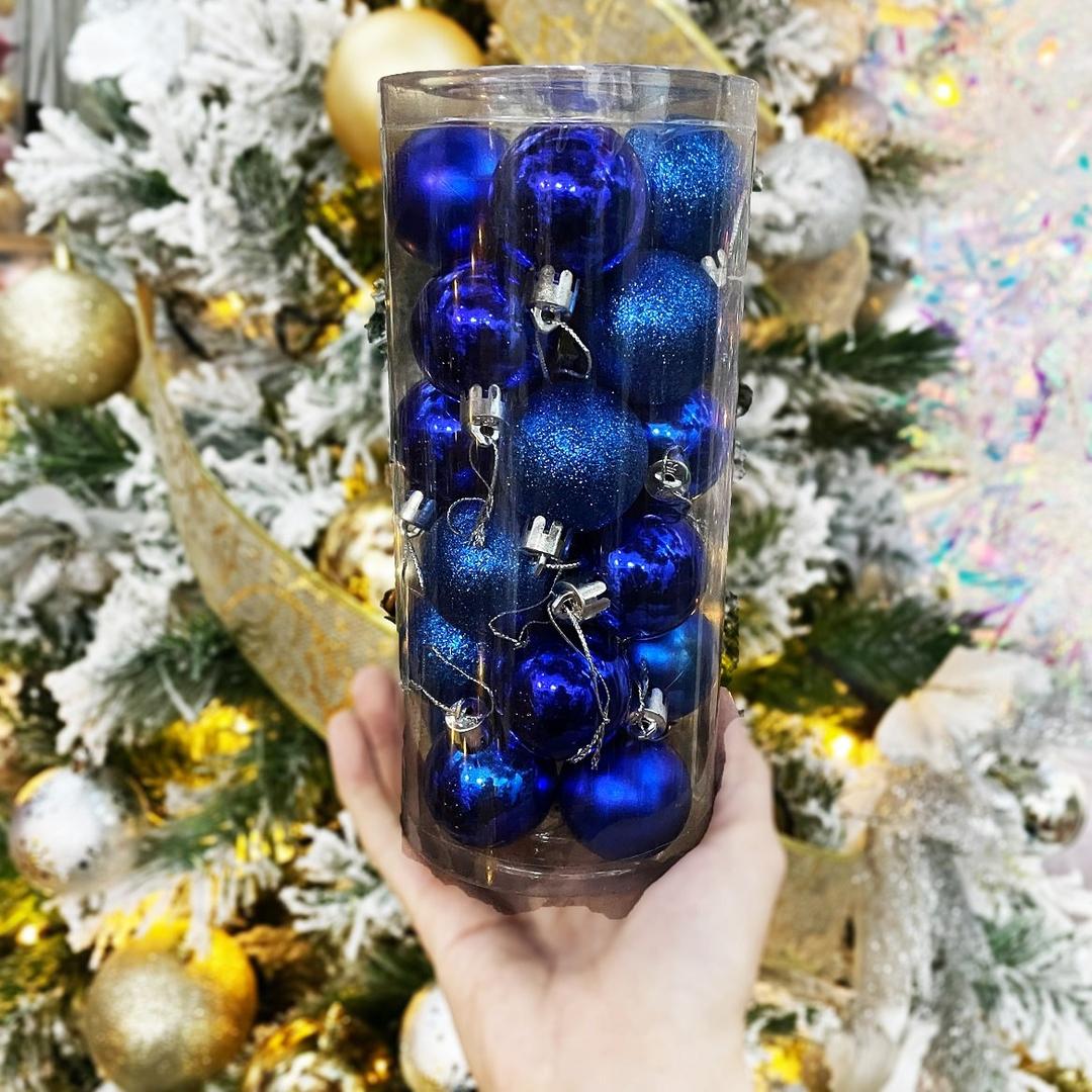 Hộp Quả Châu Mini Trang Trí Noel 4cm