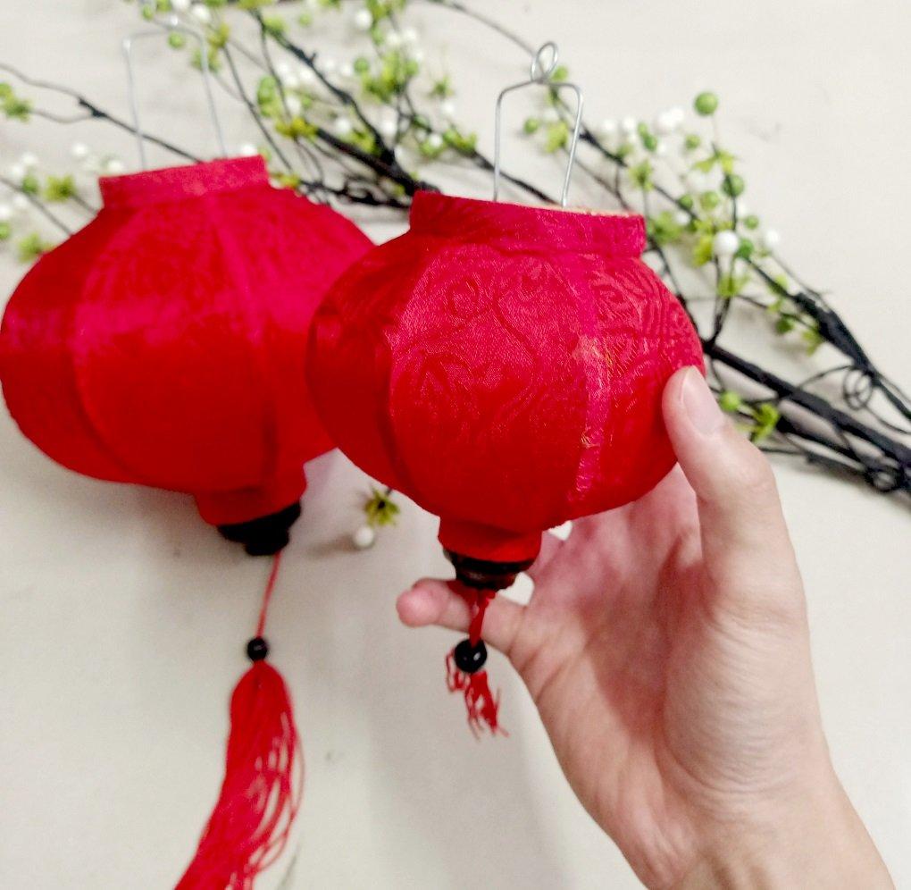 Lồng đèn Hội An trang trí - Tròn Đỏ
