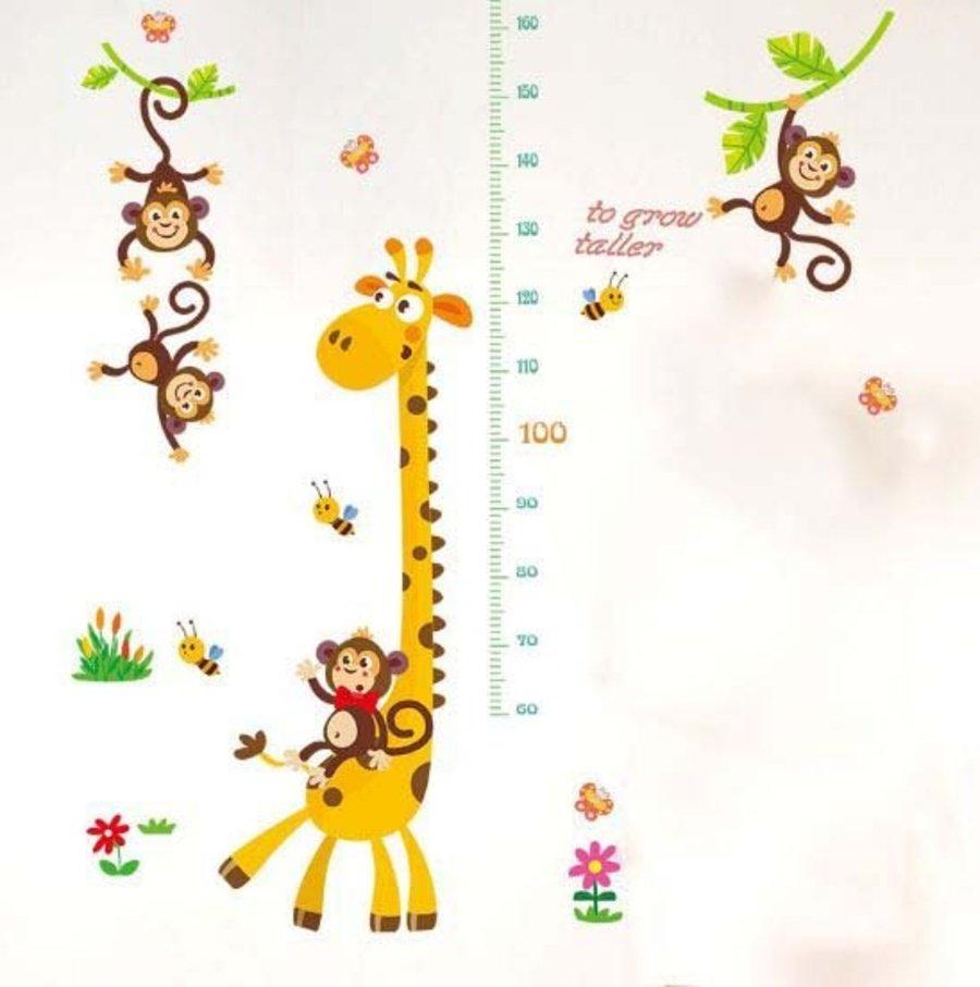 Decal dán tường thước đo hươu vàng (50x70)