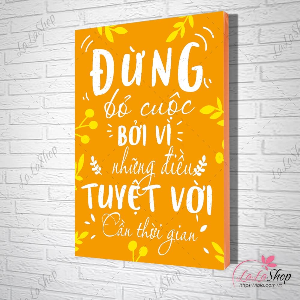 Tranh slogan văn phòng đừng bỏ cuộc