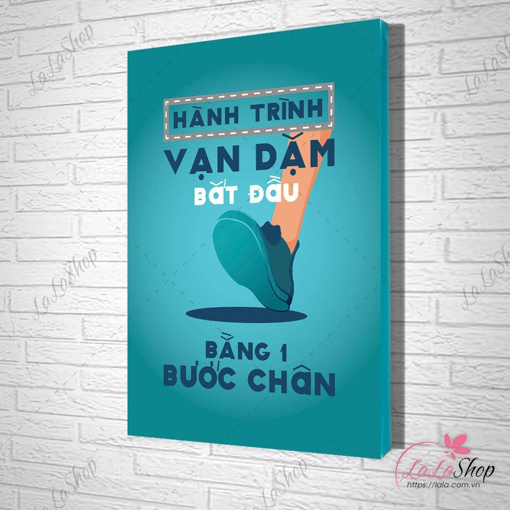 Tranh slogan văn phòng hành trình vạn dặm