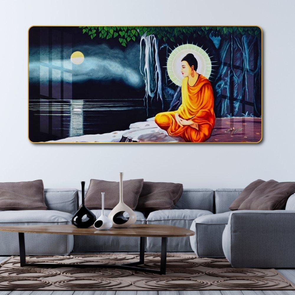 Tranh treo tường Phật Thích Ca ngồi dưới cây bồ đề